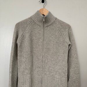 Cashmere Zip-Front Sweater - Double Zipper, Exc. Cond. - Wmns S